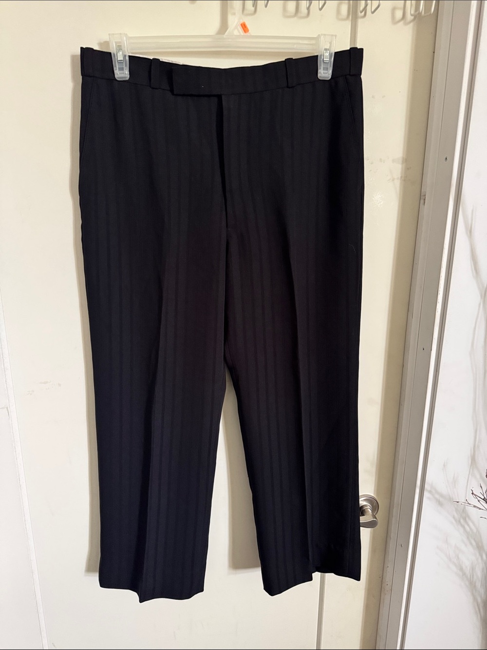 Classic Black Pinstripe Dress Pants Euro Size 42 US 10 or M-L